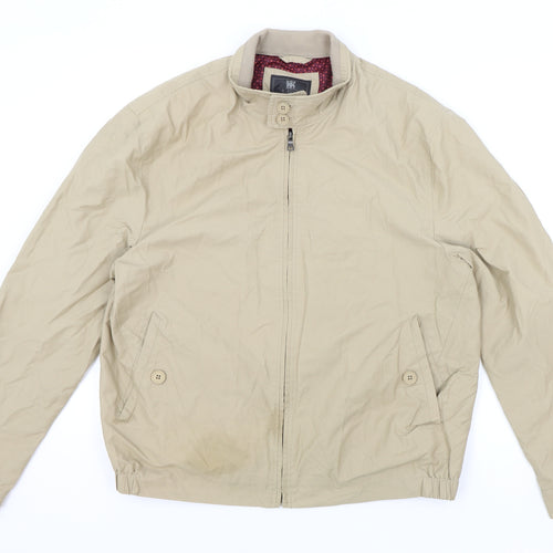 Marks and Spencer Mens Beige Jacket Coat Size L Zip