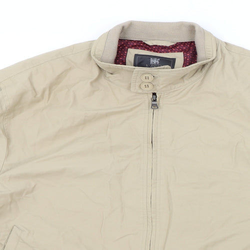 Marks and Spencer Mens Beige Jacket Coat Size L Zip
