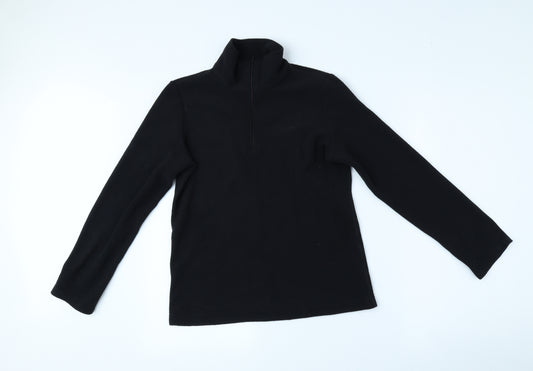 Preworn Boys Black Jacket Coat Size S Zip