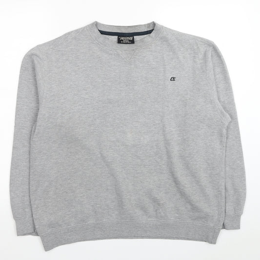 CS Active Mens Grey Cotton Pullover Sweatshirt Size M