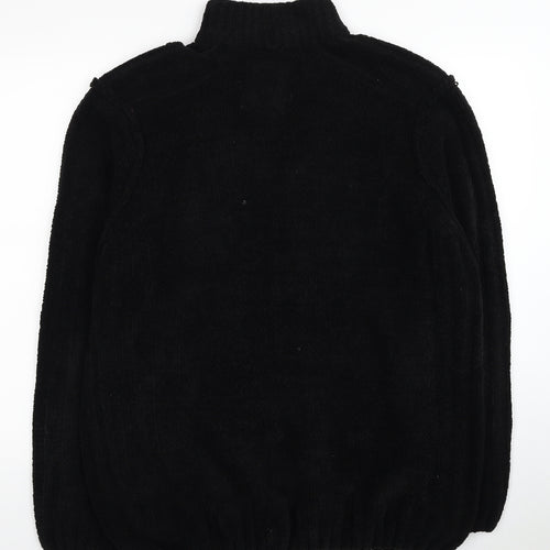Easy Mens Black Polyester Pullover Sweatshirt Size XL