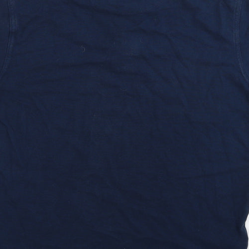 Pierre Cardin Mens Blue Cotton Polo Size S Collared Pullover