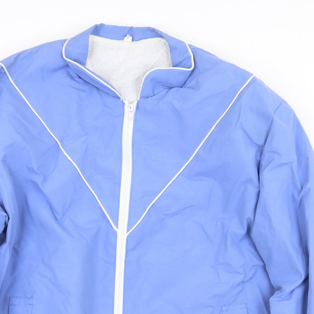 Preworn Mens Blue Rain Coat Coat Size XL Zip