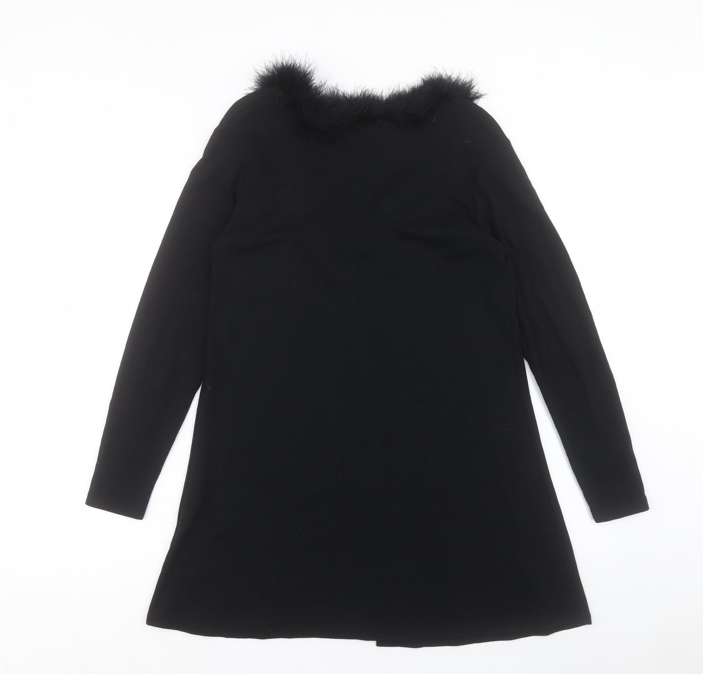 Ozone Womens Black V-Neck Viscose Cardigan Jumper Size S - Size S/M