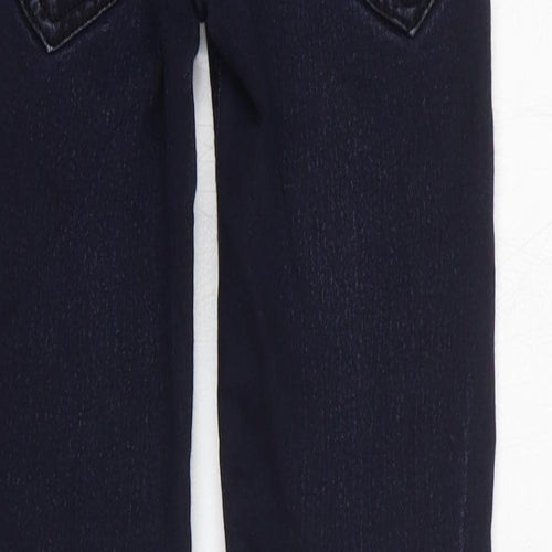 Nutmeg Girls Blue Cotton Skinny Jeans Size 11-12 Years Regular Zip