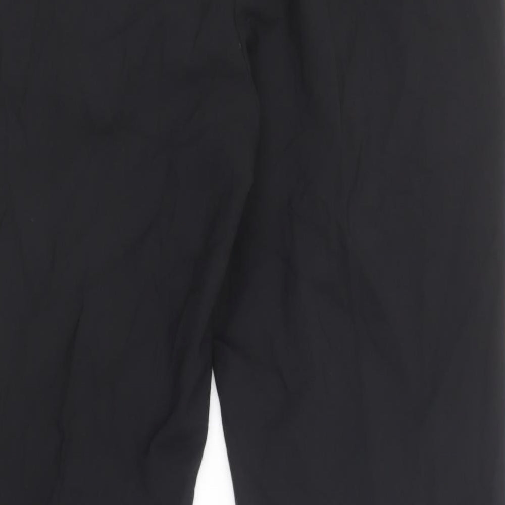 karl jackson Mens Black Polyester Trousers Size 34 in L28 in Regular Tie - Short leg