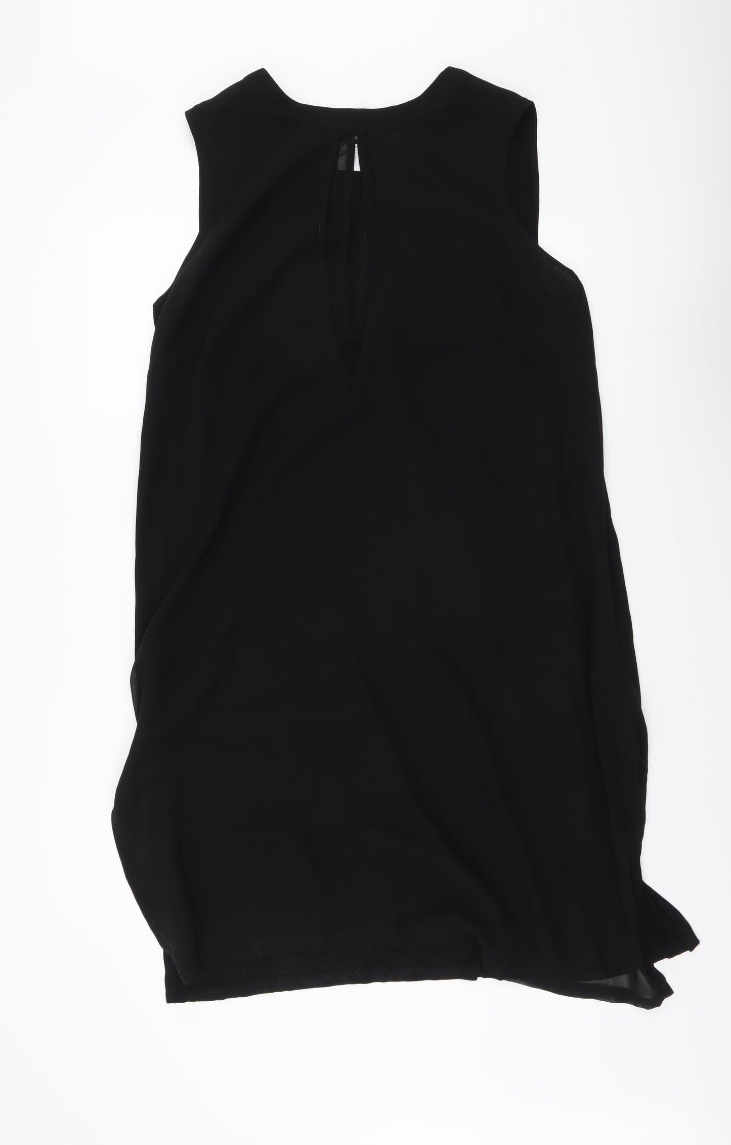 Taillissime Womens Black Polyester Tank Dress Size 16 Mock Neck Pullover