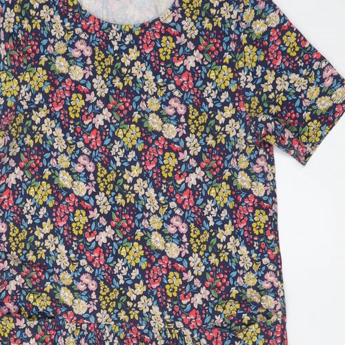 Cath Kidston Womens Multicoloured Floral Viscose A-Line Size 12 Round Neck Pullover