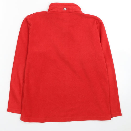 DECATHLON Boys Red Polyester Pullover Sweatshirt Size 8 Years Pullover