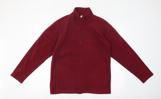 Preworn Mens Red Polyester Pullover Sweatshirt Size S