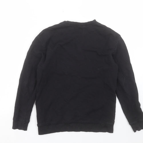 H&M Boys Black Cotton Pullover Sweatshirt Size 11-12 Years Pullover