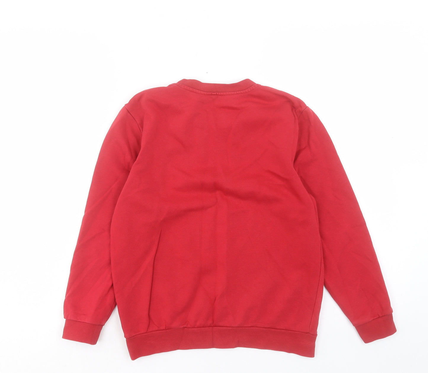 George Boys Red Cotton Pullover Sweatshirt Size 9-10 Years Pullover - School Wear