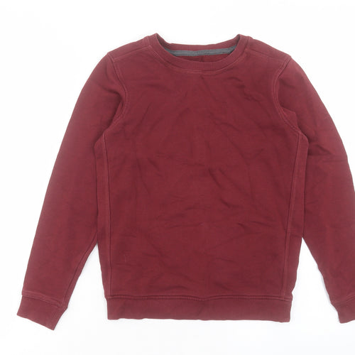 Marks and Spencer Boys Purple Cotton Pullover Sweatshirt Size 9-10 Years Pullover - School Wear