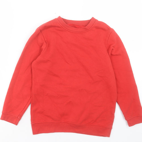 Nutmeg Boys Red Cotton Pullover Sweatshirt Size 8-9 Years Pullover - School Wear