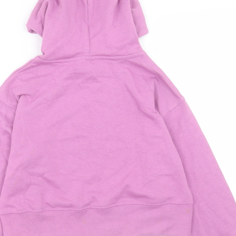 Zara Girls Purple Cotton Pullover Hoodie Size 10 Years Pullover
