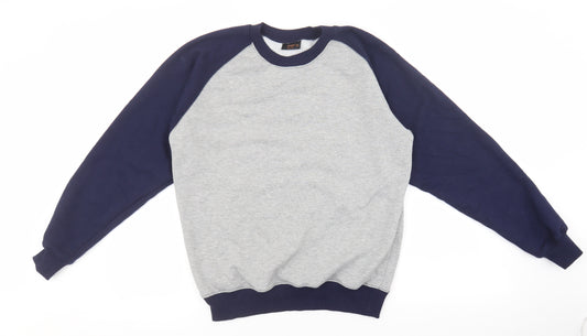 POP Mens Multicoloured Cotton Pullover Sweatshirt Size S - Colourblock