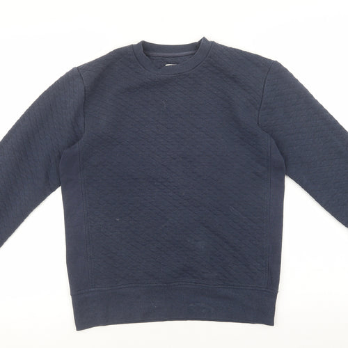 Cedar Wood State Mens Blue Geometric Cotton Pullover Sweatshirt Size S