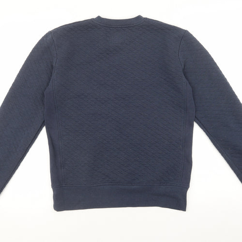 Cedar Wood State Mens Blue Geometric Cotton Pullover Sweatshirt Size S