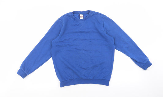 F&F Boys Blue Cotton Pullover Sweatshirt Size 11-12 Years