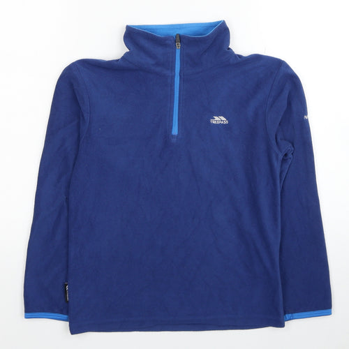 Trespass Boys Blue Polyester Pullover Sweatshirt Size 7-8 Years Pullover