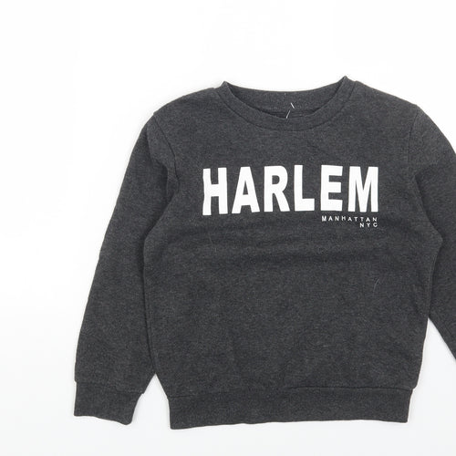 Primark Boys Grey Cotton Pullover Sweatshirt Size 7-8 Years Pullover - Harlem