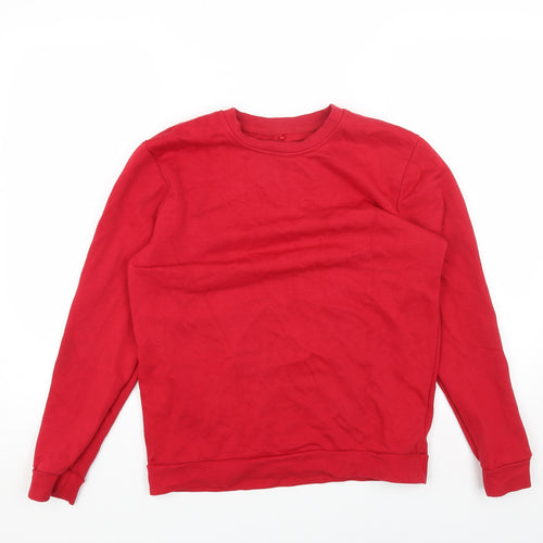 George Boys Red Cotton Pullover Sweatshirt Size 13-14 Years Pullover