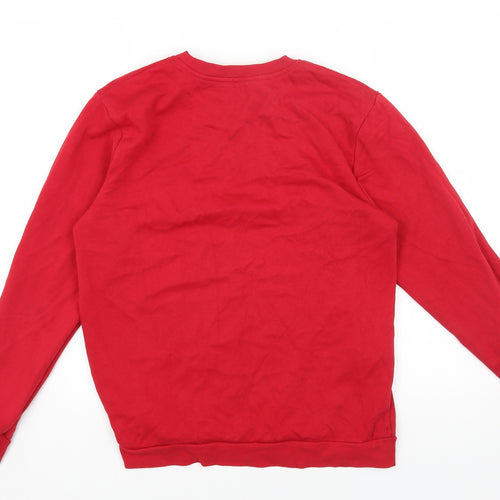 George Boys Red Cotton Pullover Sweatshirt Size 13-14 Years Pullover