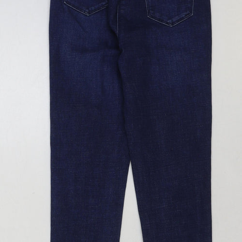 Matalan Girls Blue Cotton Skinny Jeans Size 11 Years Regular Button