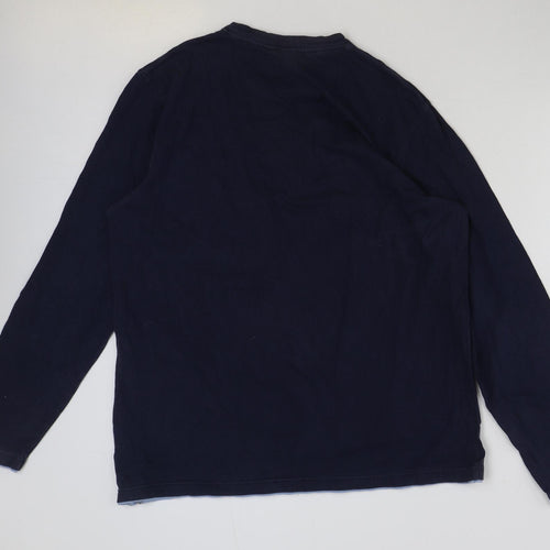 TU Mens Blue Polyester Pullover Sweatshirt Size L