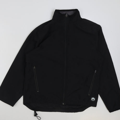 Jac Mens Black Rain Coat Coat Size L Zip