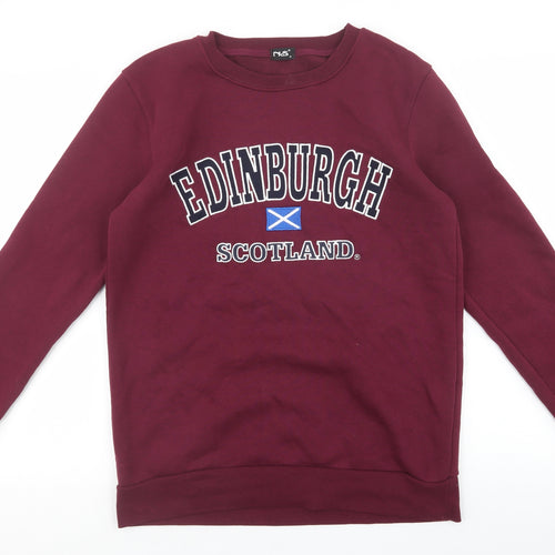 NcS Mens Red Cotton Pullover Sweatshirt Size M - Edinburgh