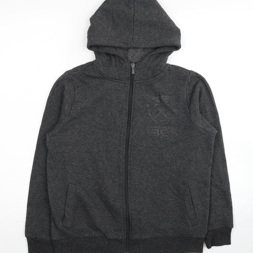 Westham United Boys Grey Polyester Full Zip Hoodie Size 12-13 Years Zip - Official Merchandise