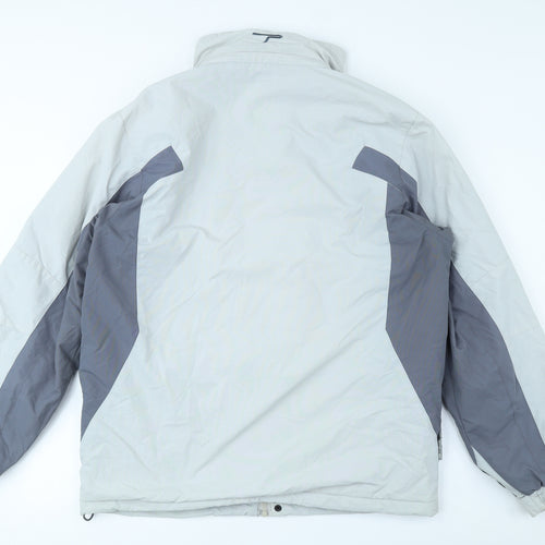 Parallel Mens Grey Rain Coat Coat Size S Zip