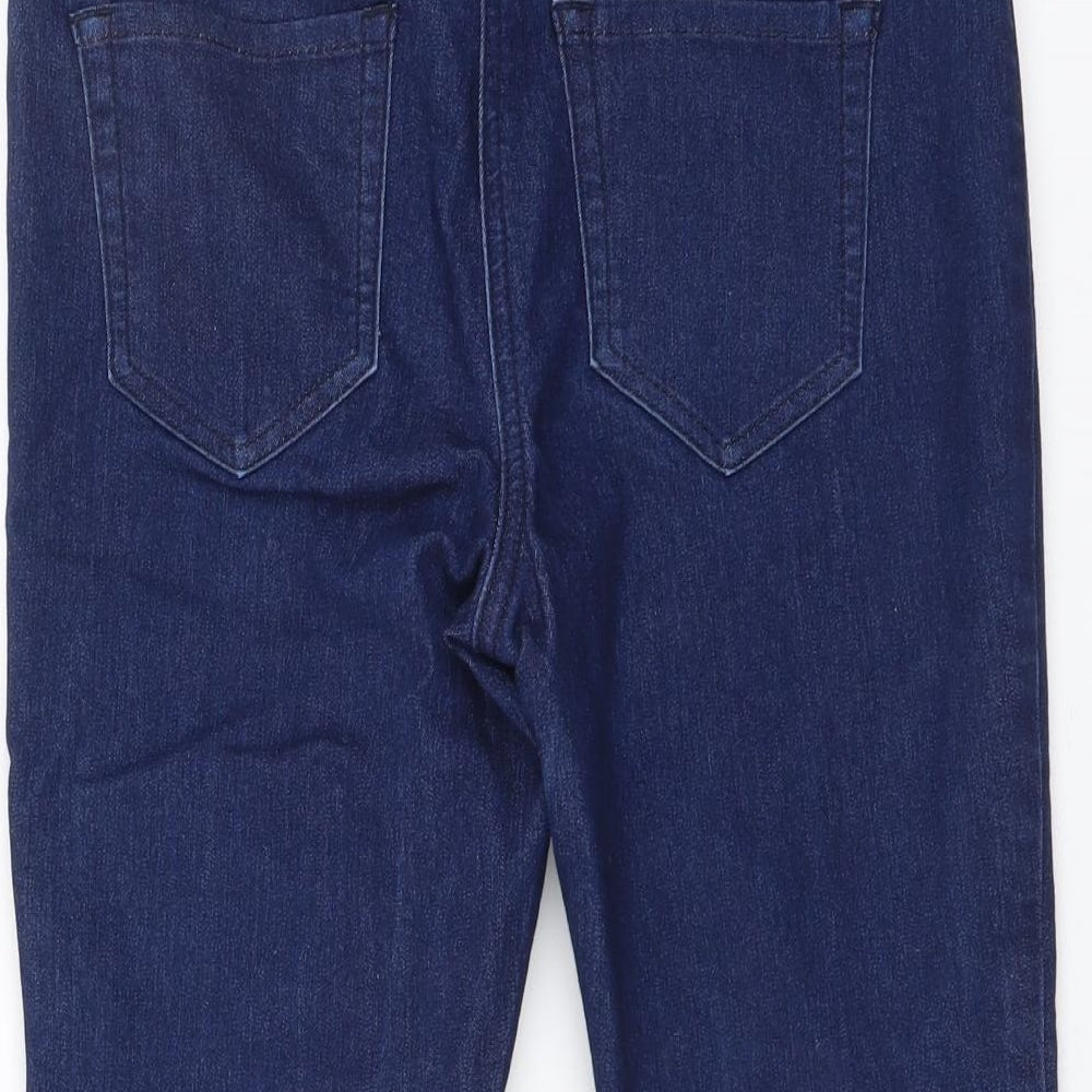 George Womens Blue Cotton Cropped Leggings Size 8 L20 in