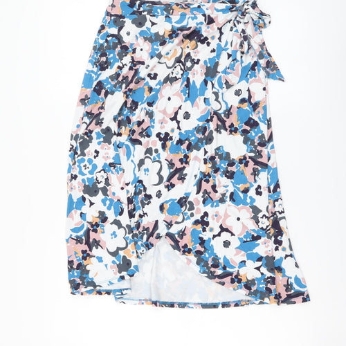 Rachel Zoe Womens Multicoloured Floral Viscose Wrap Skirt Size S