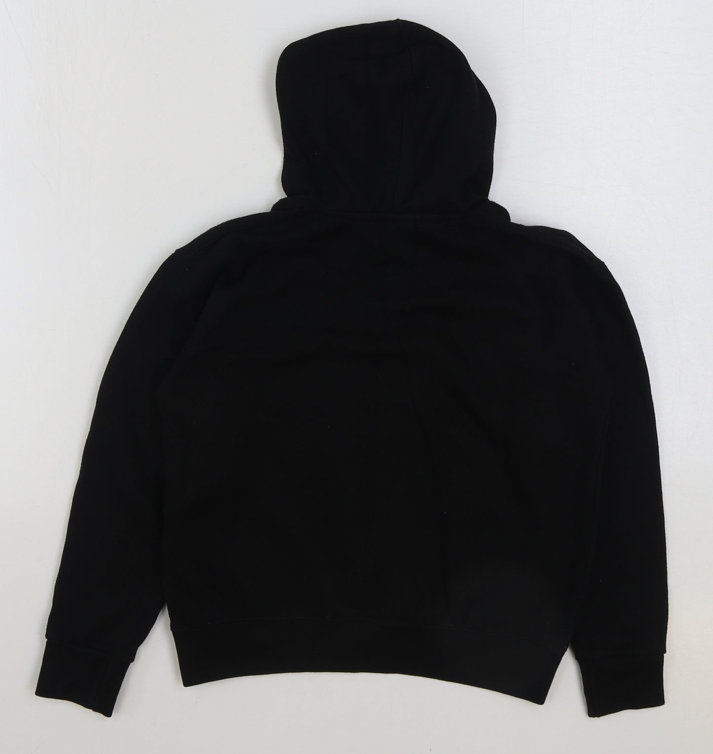 Preworn Boys Black Polyester Pullover Hoodie Size 7-8 Years Pullover