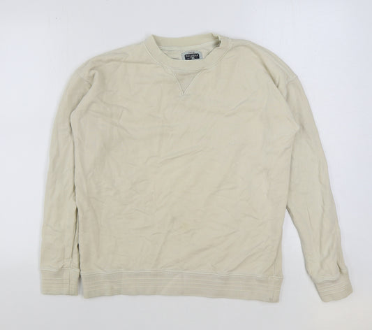 Pull&Bear Boys Beige Polyester Pullover Sweatshirt Size S Pullover