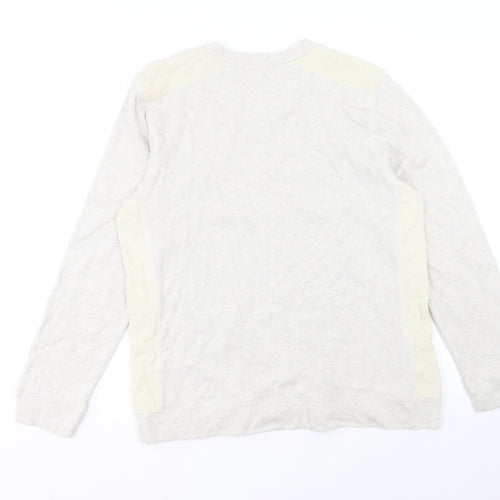 George Mens Beige Cotton Pullover Sweatshirt Size L