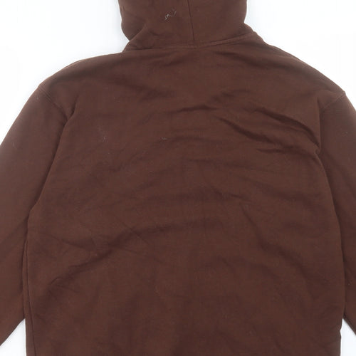 Hollister Mens Brown Cotton Full Zip Hoodie Size XS