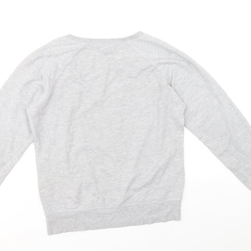 New Look Girls Grey Cotton Pullover Sweatshirt Size 12-13 Years - Honolulu Surfer