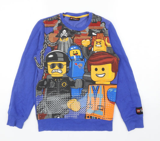 NEXT Boys Blue Cotton Pullover Sweatshirt Size 10 Years Pullover - Lego