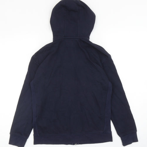 Marks and Spencer Boys Blue Cotton Full Zip Hoodie Size 11-12 Years Zip