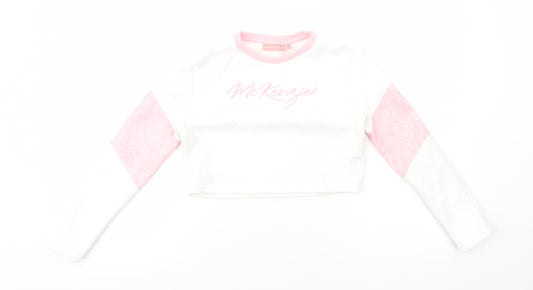 McKenzie Girls Pink Colourblock Polyester Pullover Sweatshirt Size 12-13 Years Pullover