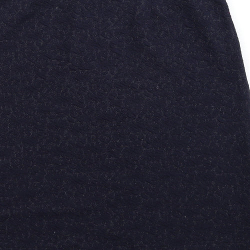 Dickins & Jones Womens Blue Polyester A-Line Skirt Size 14 Zip