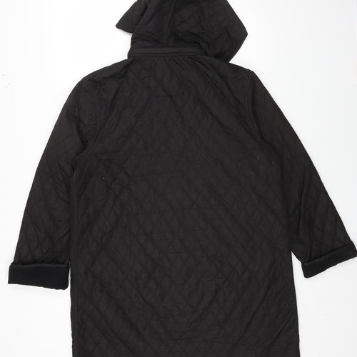 Hilary Radley Mens Black Jacket Coat Size M Zip