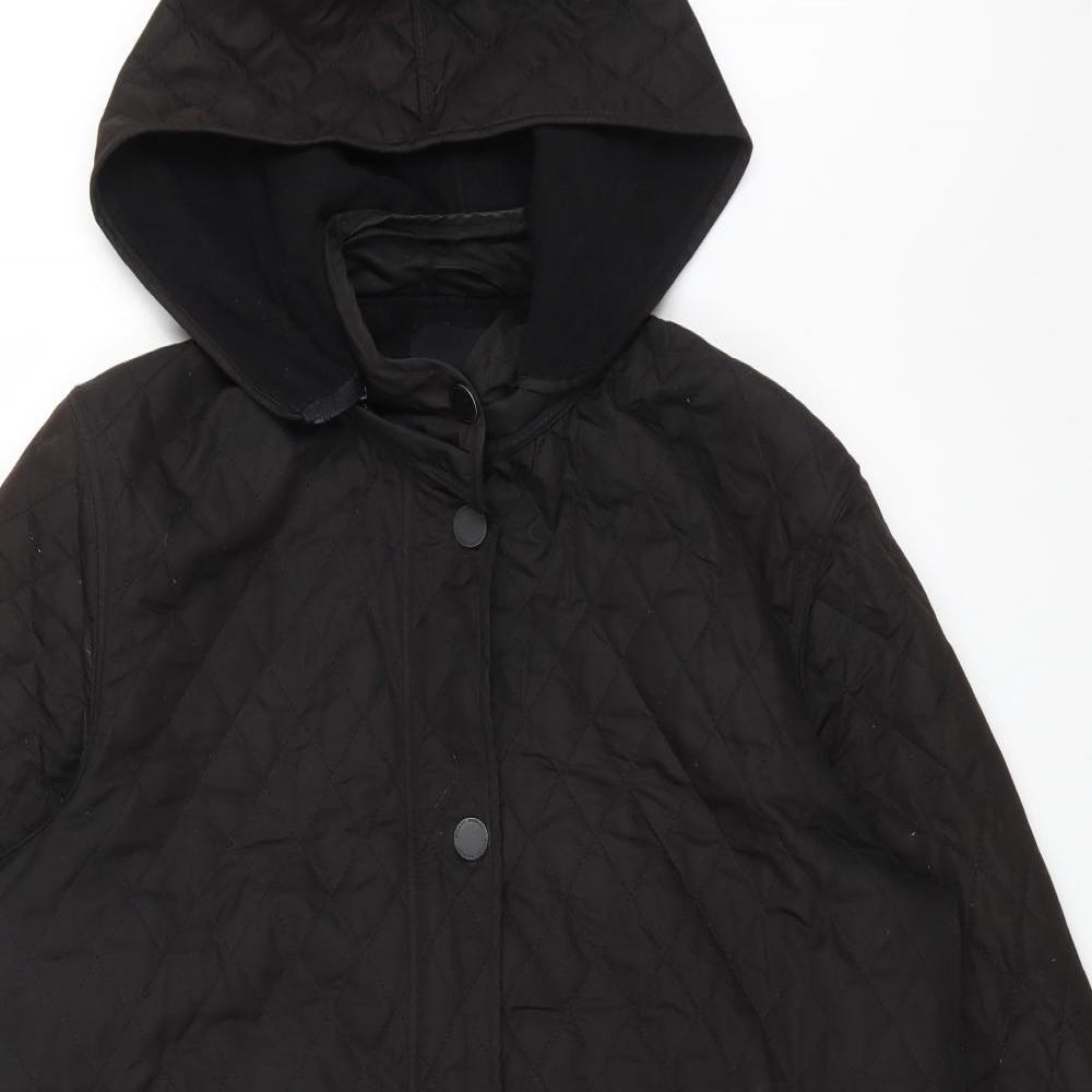 Hilary Radley Mens Black Jacket Coat Size M Zip