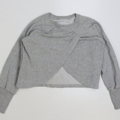 NEXT Girls Grey Cotton Pullover Sweatshirt Size 10 Years Pullover - love