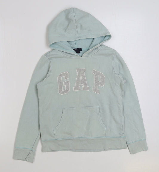 Gap Girls Green Cotton Pullover Hoodie Size 10-11 Years Pullover