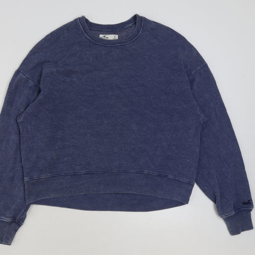 Hollister Mens Blue Cotton Pullover Sweatshirt Size S