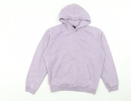 New Look Girls Purple Cotton Pullover Hoodie Size 12-13 Years Pullover